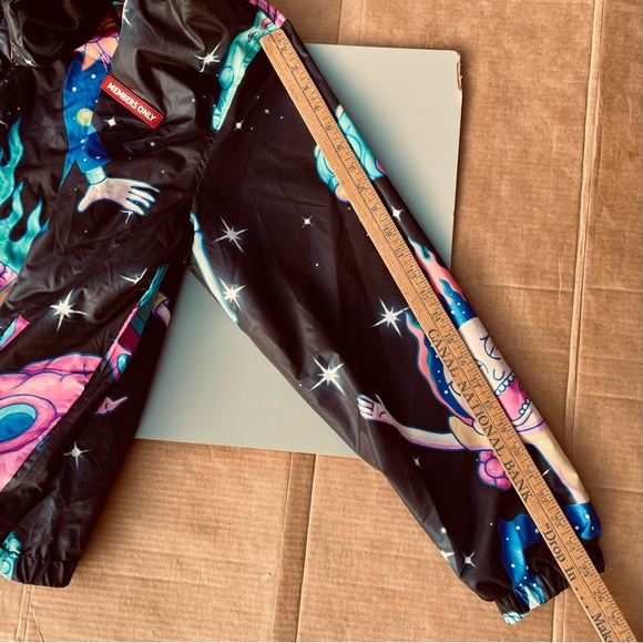 NWT Members Only Adult Swim Rick & Morty Jacket Windbreaker Coat Large Lined - Picture 13 of 14